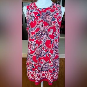 Apt. 9 Swing Tank Paisley Red White and Blue